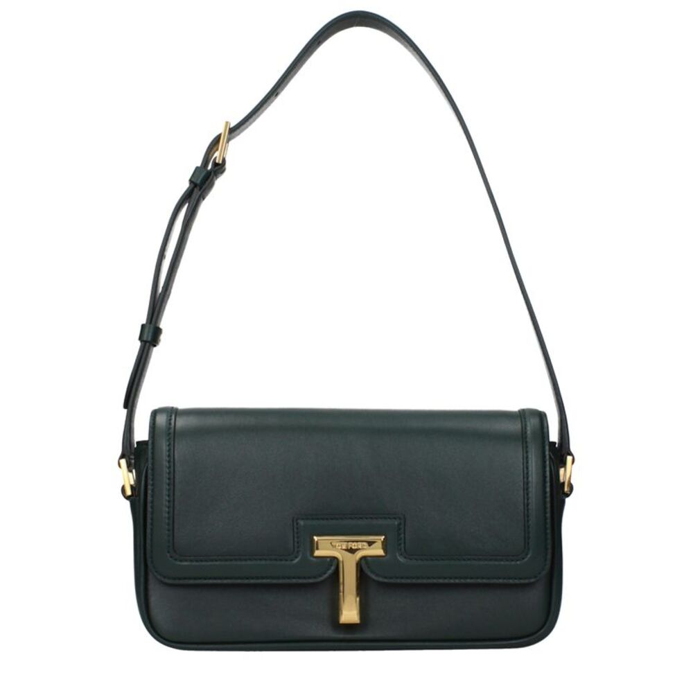 Tom Ford Green Leather Shoulder Women's Bag